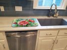Oklahoma Roses in Watercolor Dish Drying Mat Absorbent Dish Drying Mat Pad for Kitchen Counter Dish Drainer Mat for Countertop, 14 x 21", Multicolor