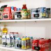 12 PACK Multi-Use Clear Plastic Storage Bins for Organizing w/ Labels - Home, Kitchen, Bathroom