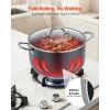 Aluminum Stock Pot, 12-Quart Nonstick Ceramic Coated Pot with Glass Lid, PFOA-Free, PFAS-Free, Compatible with Gas Stoves, Induction Cooktops