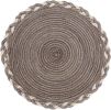 Round Placemats Set of 6 Braided Glitter Round Table Placemats 15 inch for Wedding Holiday Party (Multicolor - Light Coffee, 6)