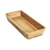 (2 pack) Acacia Wood Oval Serving Bowl, Natural Finish Brown