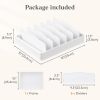 Kitchen Cabinet Organizer for Food Contanier Lid, Large Lid Holder with 6 Adjustable Dividers 7 Sections for Pantry Organizers and Storage