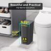 3 Pack 10L/2.6 Gal Bathroom Trash Can with Lid, Trash Bin with Press Lid, Small Trash Can/Slim Garbage Cans/Waste Basket for Bathroom,Kitchen,Office