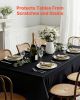 Black Tablecloths for Rectangle Tables, 6 Pack, 70 x 120 Inches, Reusable and Machine Washable Table Clothes