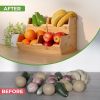 Bamboo Pantry Storage Bins – Potato Onion Storage Bin for Pantry Organizers, Produce Organizer Set of 3 – Slide out Bin Access