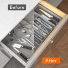 Silverware Drawer Organizer, Expandable Utensil Tray for Kitchen, BPA Free Flatware and Cutlery Holder