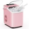 Desktop ice maker, with movable handle, can produce 9 ice balls in 6 to 8 minutes, equipped with a basket and a spoon