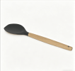 Wooden handle silicone cooking utensils, heat-resistant non-stick kitchen tools including spoon rests, egg beaters, tongs and spatulas