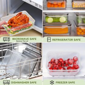 40 PCS Food Storage Containers with Lids Airtight (20 Lids &20 Containers) - Leakproof Meal-Prep Containers for Kitchen Storage Reusable Plastic Micro (material: plastic)
