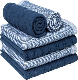 Premium Dish Cloths 13"x13" (6 Pack) | 100% Natural Ring Spun Cotton | 400 GSM | Highly Absorbent & Soft |Yarn Dyed & Solid Dyed Terry Dish Cloth Set (material: Cotton)