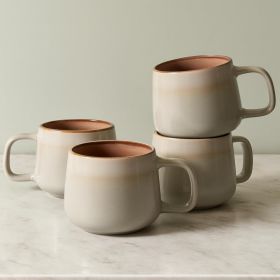 Small Ceramic Coffee Mugs Set of 4 | 8 oz Stoneware Coffee Cups | Lead-Free (material: Stoneware)