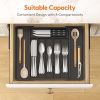 Silverware Drawer Organizer, Expandable Utensil Tray for Kitchen, BPA Free Flatware and Cutlery Holder