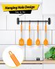 Pack of 4 Silicone Cooking Utensils Set, Non Stick Large Solid Spatulas, Heat Resistant Slotted Spoons, Ideal BPA Free Kitchen Turners for Frying