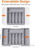 Silverware Drawer Organizer, Expandable Utensil Tray for Kitchen, BPA Free Flatware and Cutlery Holder